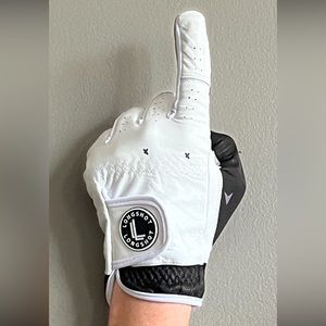 Black and white golf glove